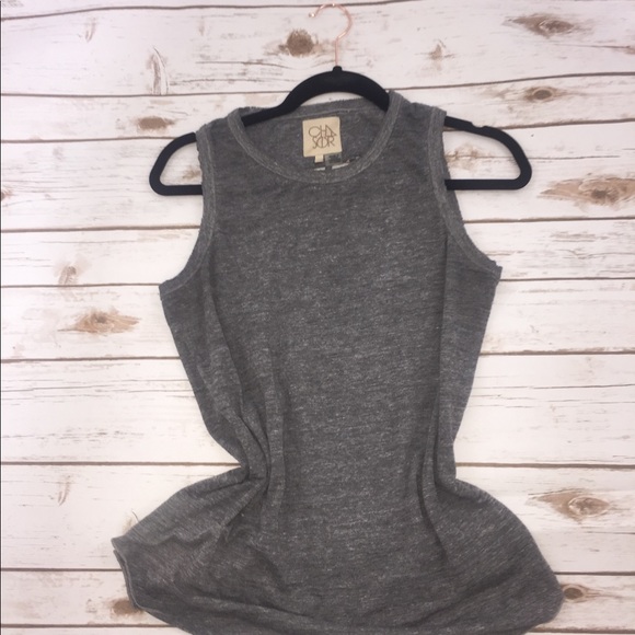 Chaser Tops - Chaser grey top with detail on the back